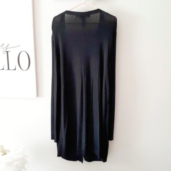 EUC Max Studio black  &  grey longline cardigan sweater, L - Picture 6 of 8